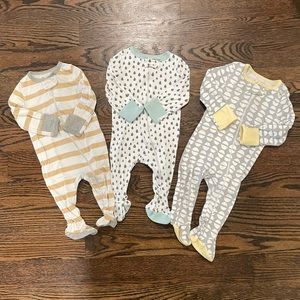 Cloud Island Footie Sleepers (set of 3) 3-6m